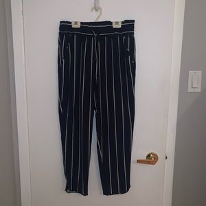 [M]👖ZARA Trafaluc striped paperbag pants